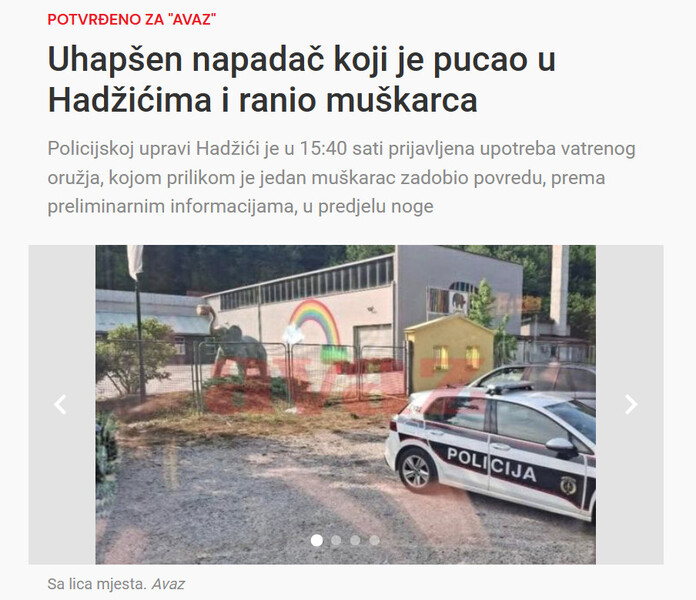 Bosnia-and-Herzegovina-avmp/Uhapsen-napadac-koji-je-pucao-u-Hadzicima-i-ranio-muskarca_1