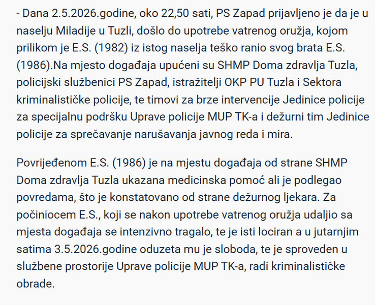 Bosnia-and-Herzegovina-avmp/Uhapsen-ubica-iz-Tuzle-Elvis-Selimovic-ubio-svog-brata-Eldina-Selimovica