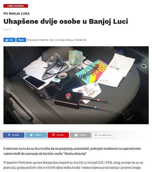 Bosnia-and-Herzegovina-avmp/Uhapsene-dvije-osobe-u-Banjoj-Luci