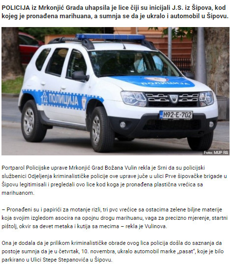 Bosnia-and-Herzegovina-avmp/Uhapseno-lice-iz-Sipova-policija-mu-pronasla-marihuanu-sumnja-