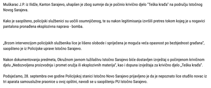 Bosnia-and-Herzegovina-avmp/Ukrao-novac-pa-mu-pronasli-bombu-u-nogavici
