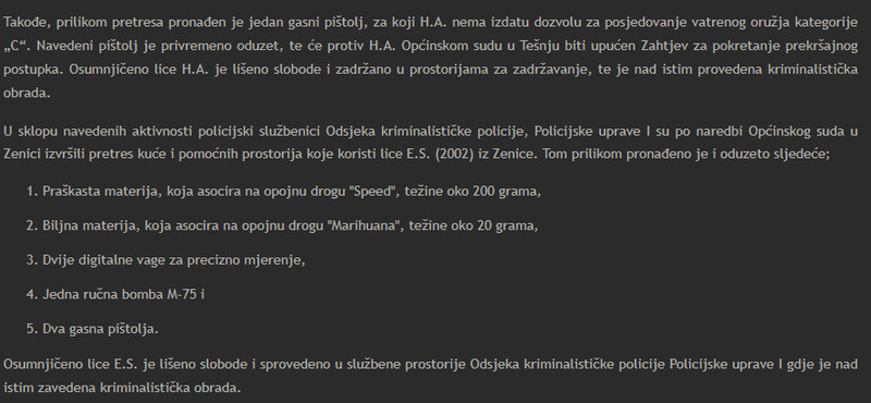 Bosnia-and-Herzegovina-avmp/Upahsen-zbog-droge-i-oruzja
