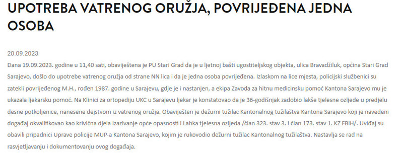 Bosnia-and-Herzegovina-avmp/Upotreba-vatrenog-oruzja-povrijedena-jedna-osoba-_-Ministarst