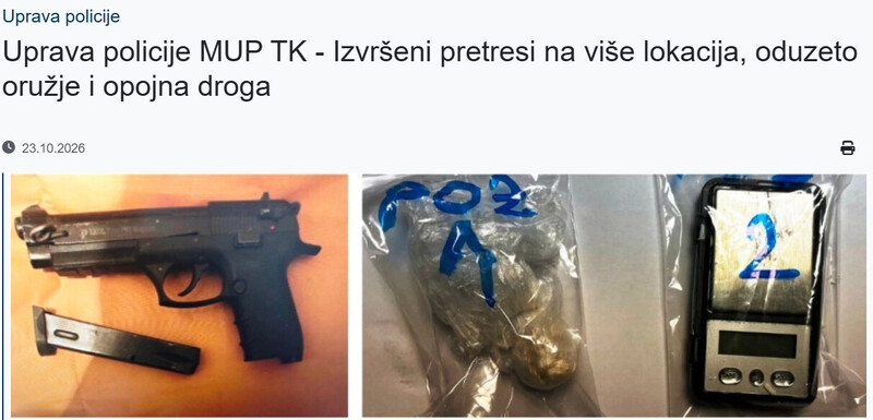 Bosnia-and-Herzegovina-avmp/Uprava-policije-MUP-TK---Izvrseni-pretresi-na-vise-lokacija-oduzeto-oruzje-i-opojna-droga_1