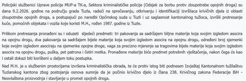 Bosnia-and-Herzegovina-avmp/Uprava-policije-MUP-TK---Pretresom-pronadena-opojna-droga-i-oruzje_2