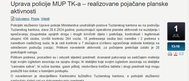 Bosnia-and-Herzegovina-avmp/Uprava-policije-MUP-TK-a--realizovane-pojacane-planske-aktivno