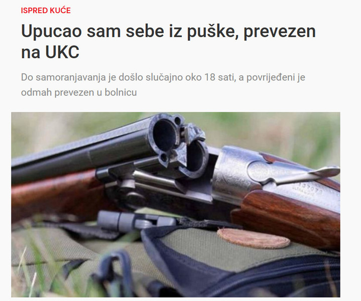 Bosnia-and-Herzegovina-avmp/Upucao-sam-sebe-iz-puske-prevezen-na-UKC