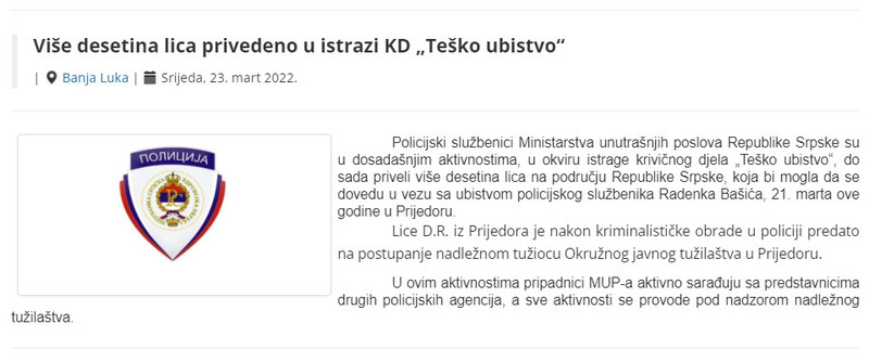 Bosnia-and-Herzegovina-avmp/Vise-desetina-lica-privedeno-u-istrazi-KD-Tesko-ubistvo