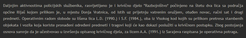 Bosnia-and-Herzegovina-avmp/Visocka-policija-uspjesno-otkrila-izvrsioce-vise-krivicnih-del_2