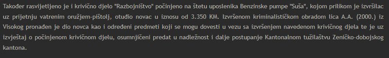 Bosnia-and-Herzegovina-avmp/Visocka-policija-uspjesno-otkrila-izvrsioce-vise-krivicnih-del