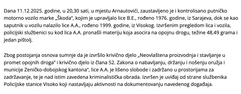 Bosnia-and-Herzegovina-avmp/Visoko_-Pronadena-droga-i-pistolj-kod-mladica-u-Arnautovicima-_1