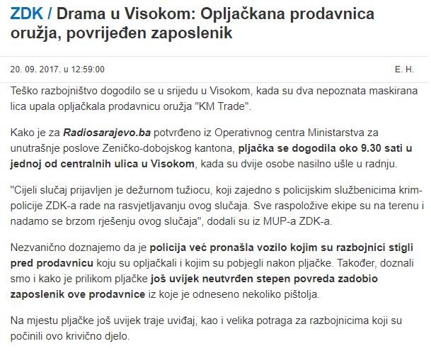Bosnia-and-Herzegovina-avmp/ZDK-_Drama-u-Visokom_-Opljackana-prodavnica-oruzja-povrijeden-