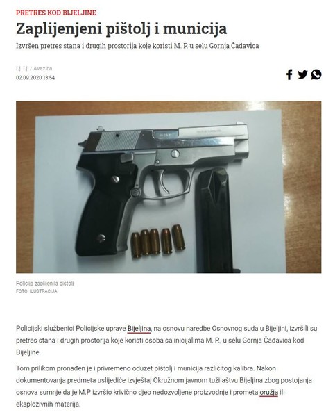 Bosnia-and-Herzegovina-avmp/Zaplijenjeni-pistolj-i-municija