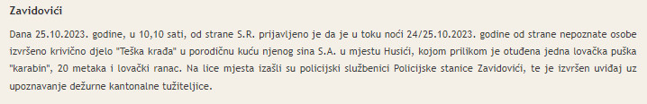 Bosnia-and-Herzegovina-avmp/Zavidovici-kradja