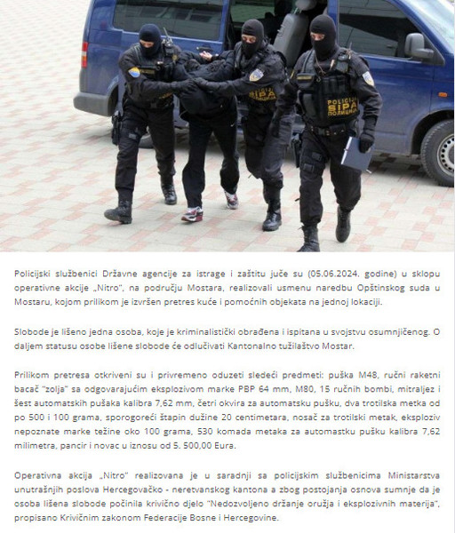 Bosnia-and-Herzegovina-avmp/Zbog-nedozvoljenog-drzanja-oruzja-i-eksplozivnih-materija-slob_1