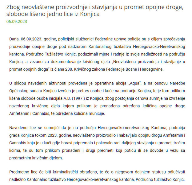 Bosnia-and-Herzegovina-avmp/Zbog-neovlastene-proizvodnje-i-stavljanja-u-promet-opojne-dro