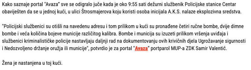 Bosnia-and-Herzegovina-avmp/Zenica_-Kod-zene-74-u-kuci-pronadene-bombe-i-municija1