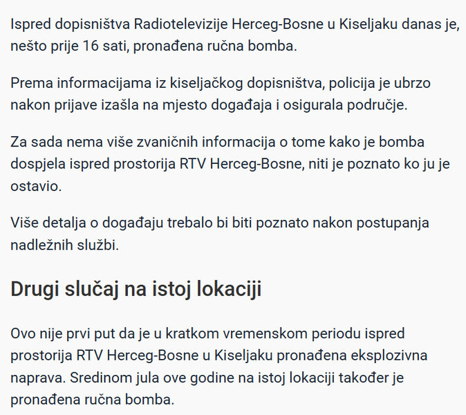 Bosnia-and-Herzegovina-avmp/httpsavaz.bavijesticrna-hronika1078580bomba-pronadjena-ispred-dopisnistva-rtv-herceg-bosne-u-kiseljaku