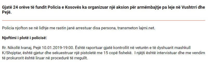 Kosovo-avmp/10-Jan-2019-Kos