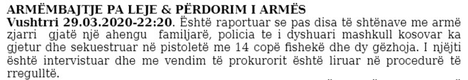 Kosovo-avmp/29.03.2020
