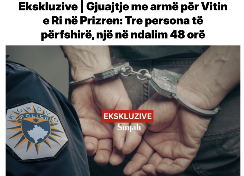 Kosovo-avmp/Gjuajtje_me_arm__p_r_Vitin_e_Ri_n__Prizren__Tre_persona_t__p_rfs