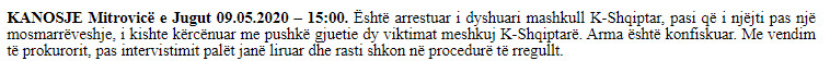 Kosovo-avmp/Mitrovice-armed-threatened