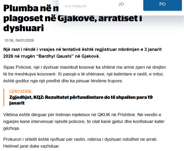 Kosovo-avmp/Plumba-n-mes-t-qytetit-E-mitura-plagoset-n-Gjakov-arratiset-i-dyshuari