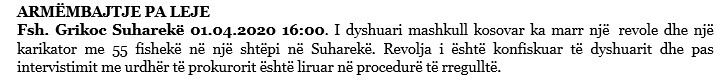 Kosovo-avmp/armembajtje-pa-leje
