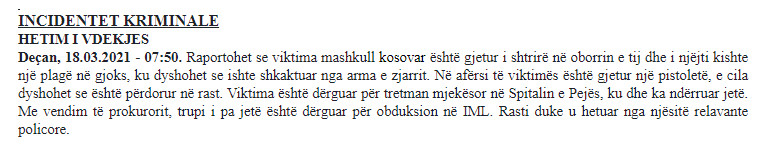 Kosovo-avmp/decan-18.03