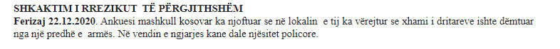 Kosovo-avmp/ferizaj-22.12