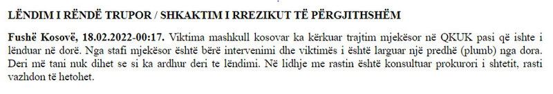 Kosovo-avmp/fushe-kosove-18-shkurt