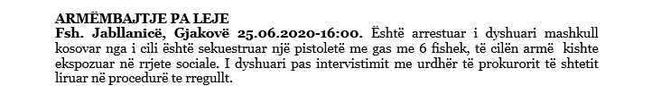 Kosovo-avmp/gjakove-weapon-seizure