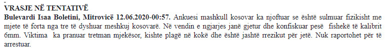 Kosovo-avmp/mitrovice--tentative-per-vrasje
