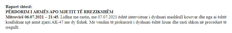 Kosovo-avmp/mitrovice-06.07-raport-shtese