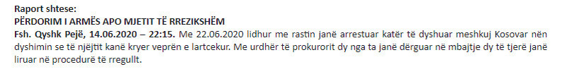 Kosovo-avmp/peje---raport-shtese