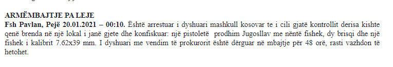 Kosovo-avmp/peje-20.01