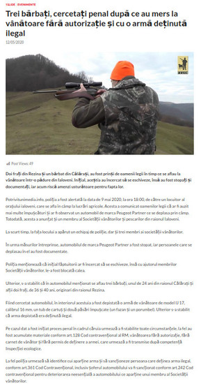 Moldova-avmp/Trei-brbai-cercetai-penal-dup-ce-au-mers-la-vntoare-fr-autorizaie-i-cu-o-arm-