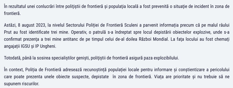 Moldova-avmp/Trei-mine-antitanc-descoperite-pe-malul-Prutului--POLIIA-DE-FRONTIER-A-REPUB