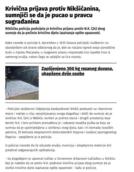Montenegro-avmp/---Krivicna-prijava-protiv-Niksicanina-sumnjici-se-da-je-pucao-u-pravcu-su