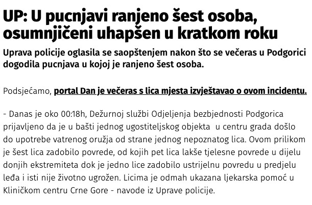 Montenegro-avmp/---UP_-U-pucnjavi-ranjeno-sest-osoba-osumnjiceni-uhapsen-u-kratkom-roku