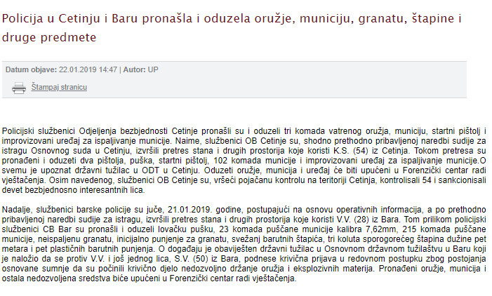 Montenegro-avmp/21-Jan-2019-MNE