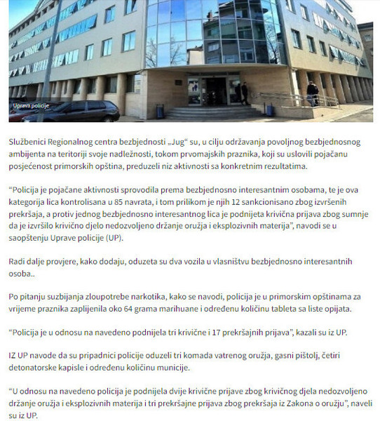 Montenegro-avmp/Akcija-policije-na-primorju