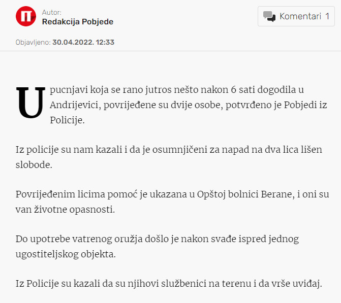 Montenegro-avmp/Andrijevica_-U-pucnjavi-ranjene-dvije-osobe-uhapsen-osumnjiceni