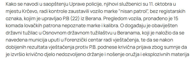 Montenegro-avmp/Beranac-osumnjicen-da-je-nezakonito-odstrijelio-lisicu-krivicna-prijava-i-zbog-nedozvoljenog-nosenja-oruzja_6