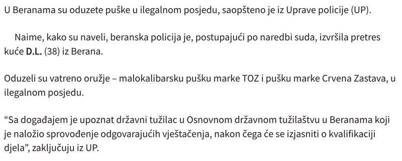 Montenegro-avmp/Berane_-Oduzete-puske-u-ilegalnom-posjedu---CdM1