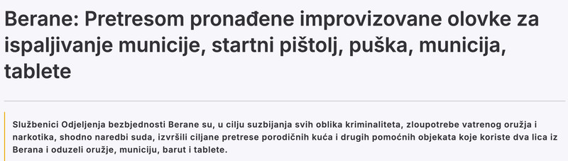 Montenegro-avmp/Berane_-Pretresom-pronadene-improvizovane-olovke-za-ispaljivanje-municije-_2