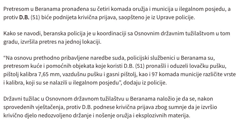 Montenegro-avmp/Berane_-Pronadene-puske-pistolji-i-municija-u-ilegalnom-posjedu---CdM1
