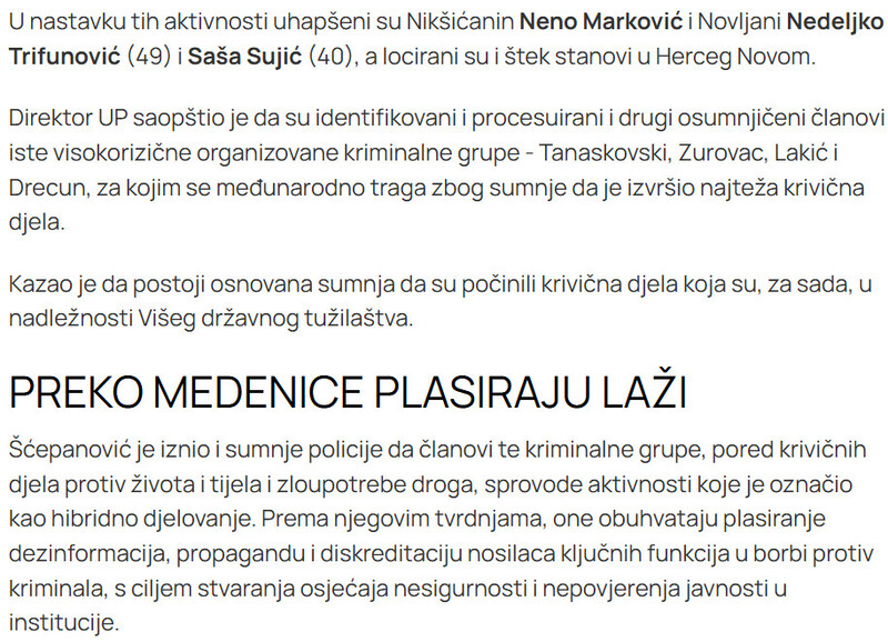 Montenegro-avmp/Bjegunce-stekali-u-Herceg-Novom-Policija-tvrdi-da-se-Medenica-sa-kavcanima-krio-na-primorju_1