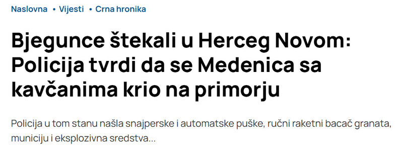 Montenegro-avmp/Bjegunce-stekali-u-Herceg-Novom-Policija-tvrdi-da-se-Medenica-sa-kavcanima-krio-na-primorju