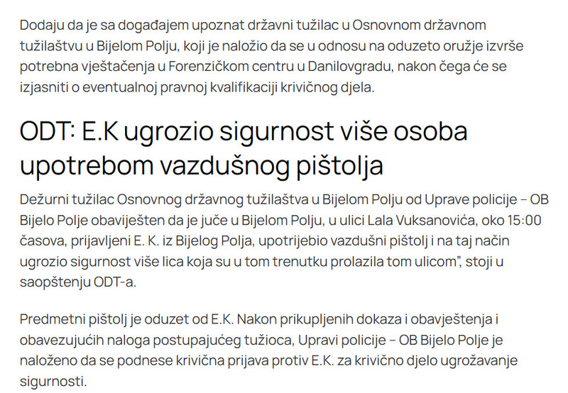 Montenegro-avmp/Bjelopoljac-Emir-Kuc-osumnjicen-da-je-pucao-na-djevojcice-sa-prozora-kuce-zaplijenili-mu-vise-komada-oruzja-i-municije_4